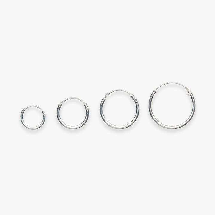 Brinco minimalista prateado simples por atacado de Koi Atelier