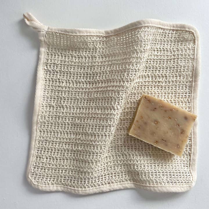 fort & field - Wholesale Wash Cloth - Exfoliating 10 in square eco ramie washcloth with loop