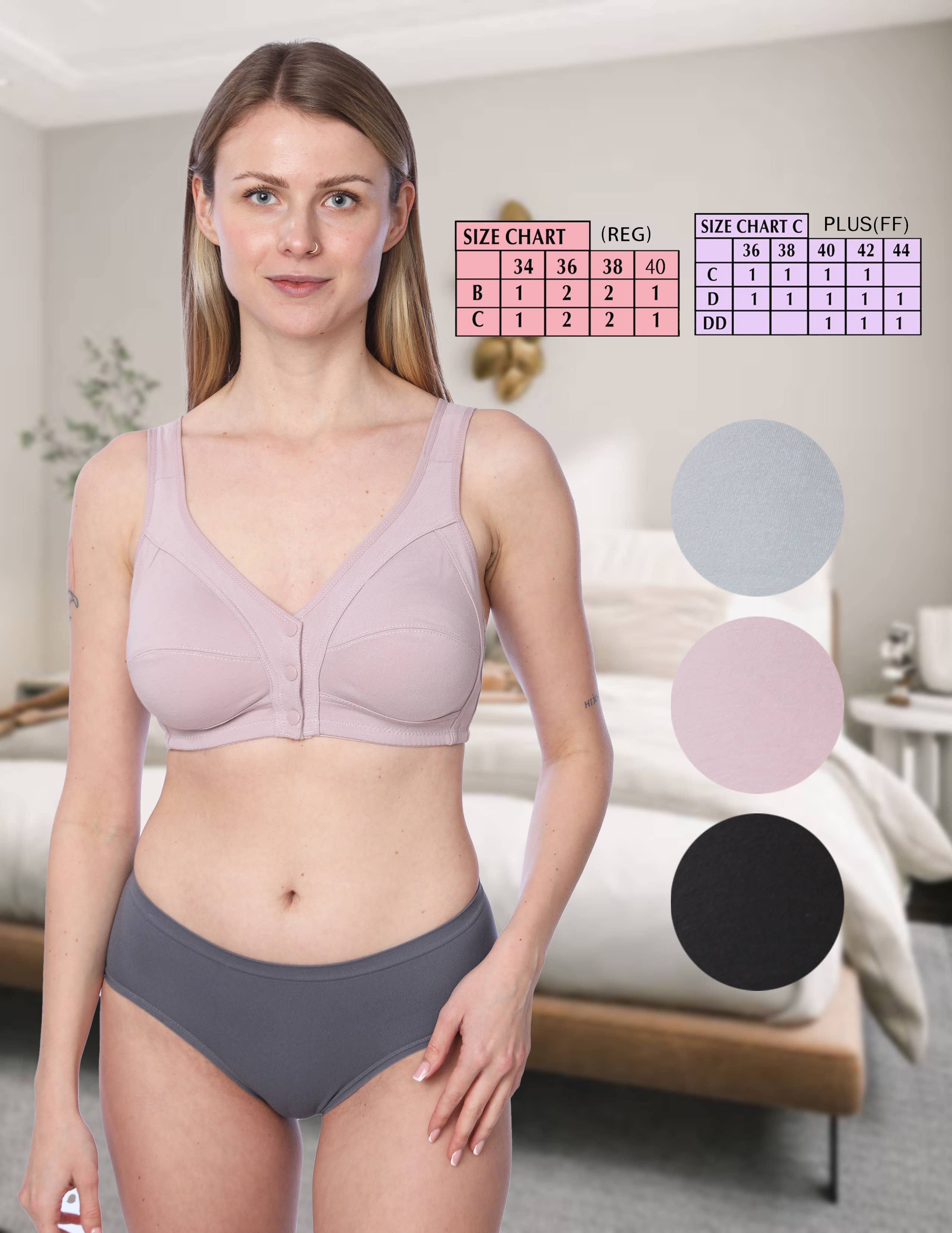 Isadora, Tipi toe, & James Fiallo – wholesale Bra – Women's – Isadora Women's Cotton Wireless Full-Figure Non-Padded Bra1