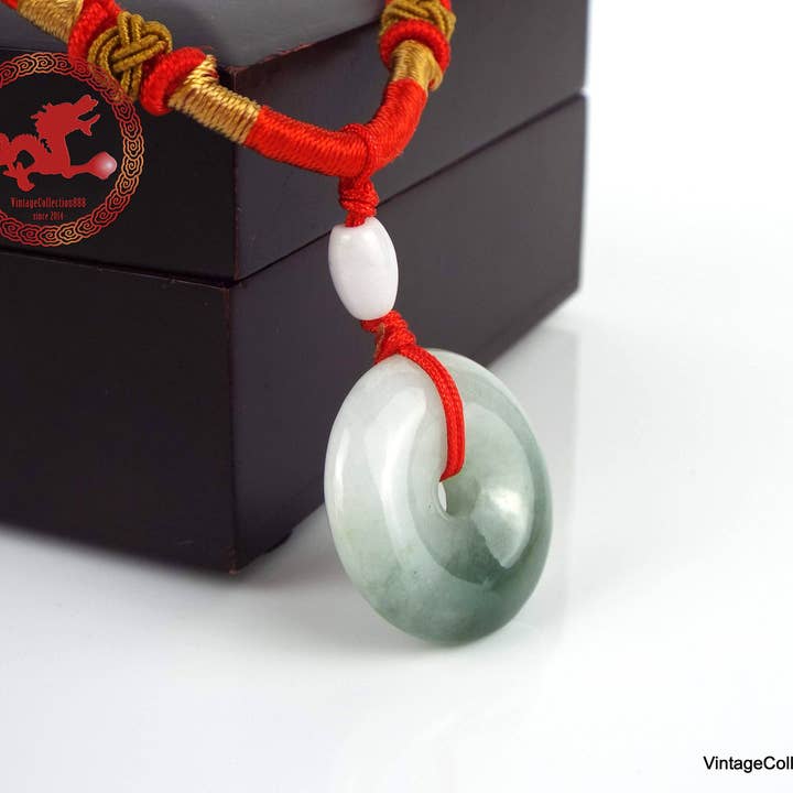 Disco Pi di giada verde e bianca per la vendita all'ingrosso da parte di Vintagecollection888