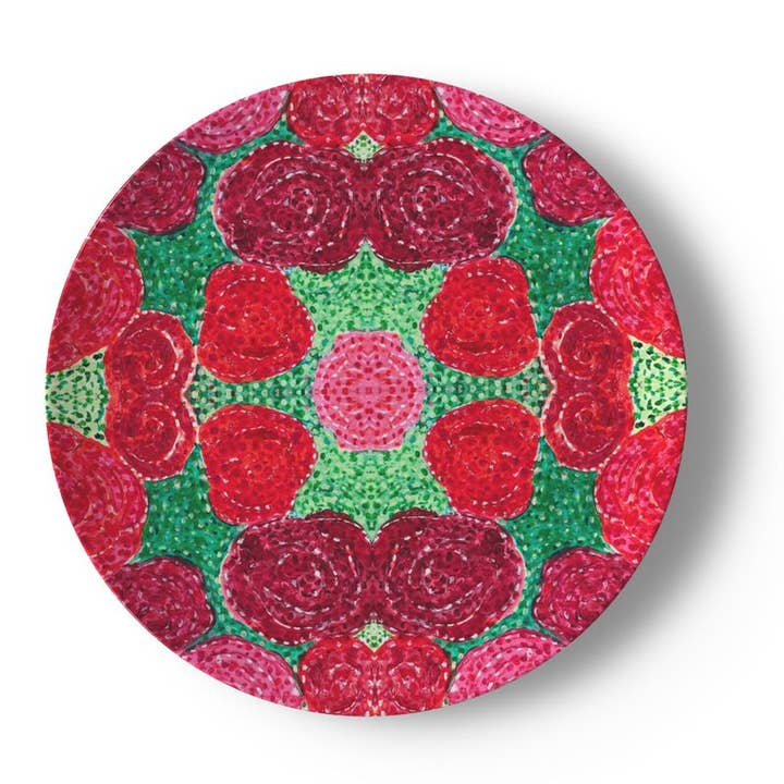 Turning Up Roses China Plates for wholesale by Ally Bee Design