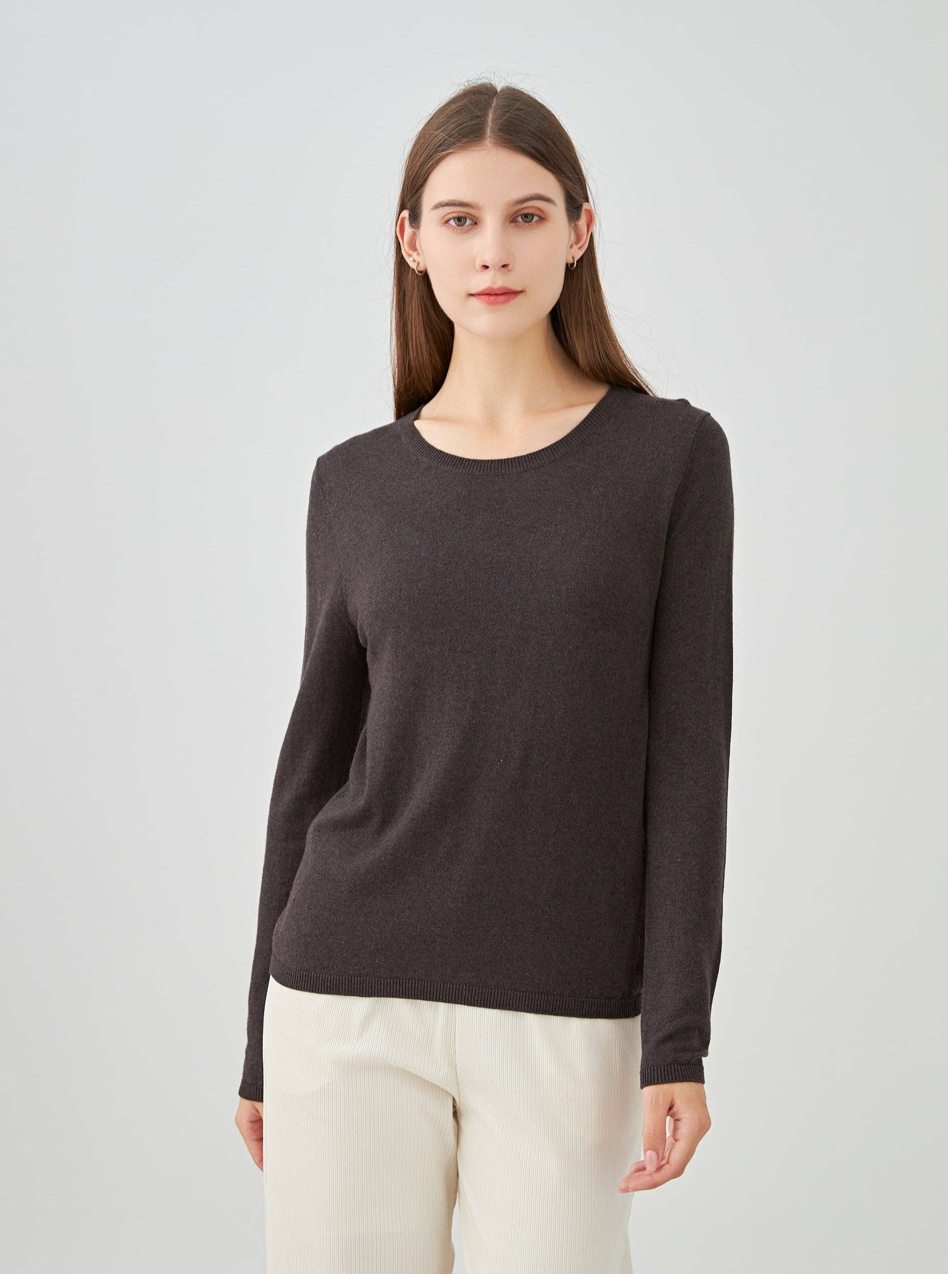 jw.atelier - Wholesale Knit Sweater - Women's - Round neck sweater in silk and cashmere12