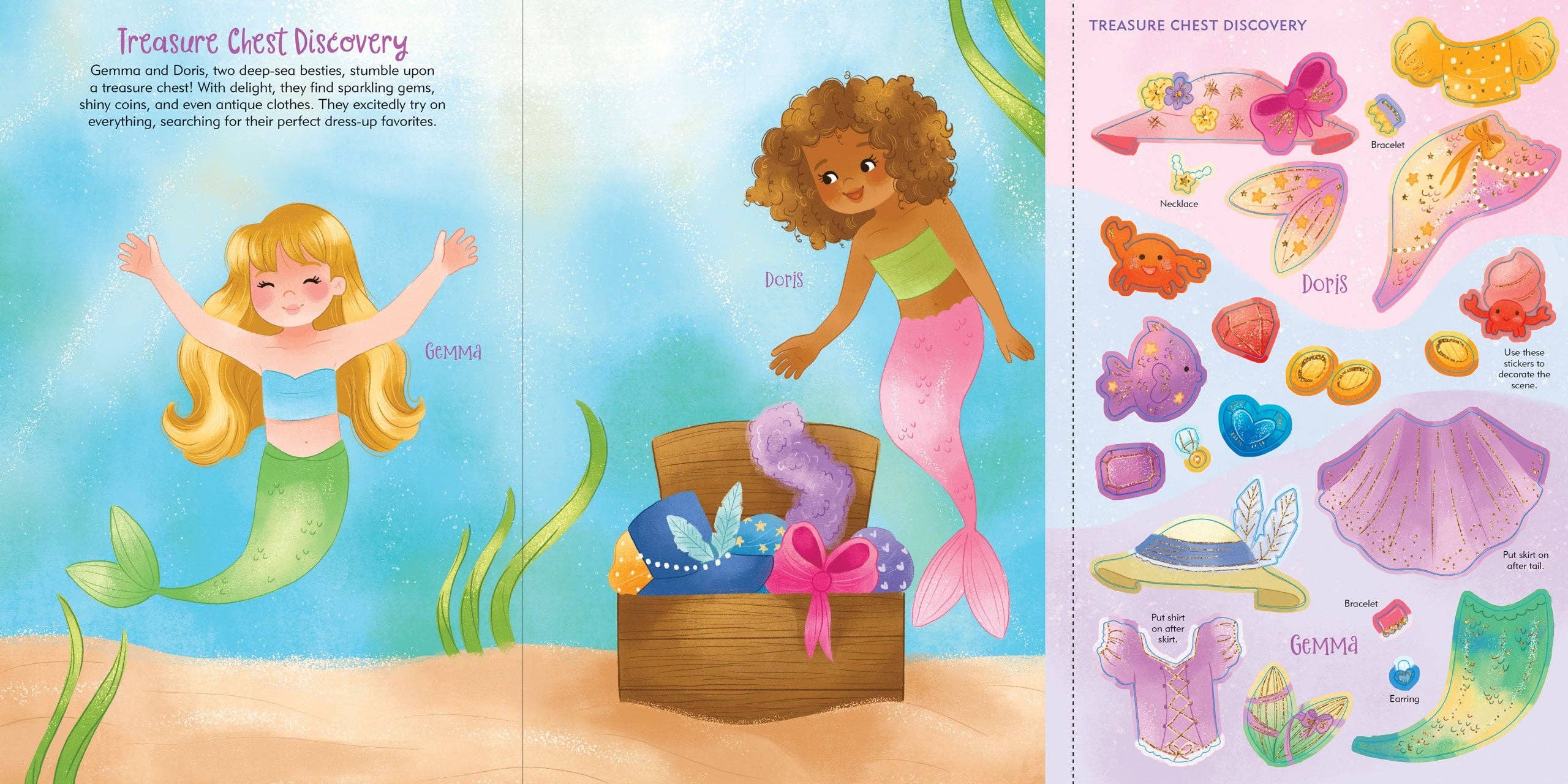 Peter Pauper Press - Wholesale Sticker - Kids & Baby - Mermaids Sticker Doll Dress-Up Book4
