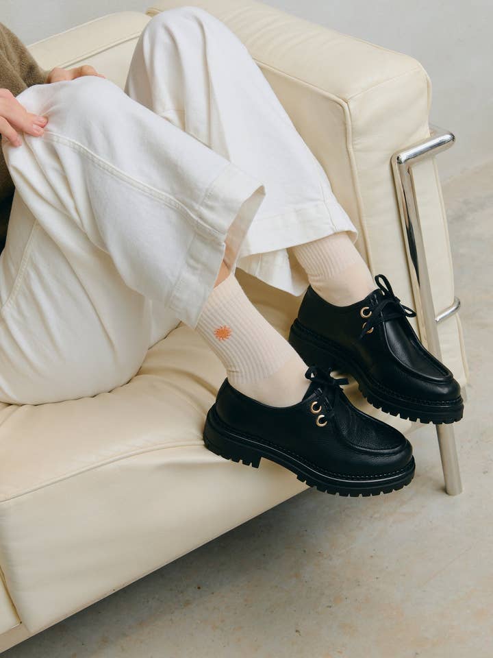 Sapatos Pretos Chunky por atacado de Jutelaune