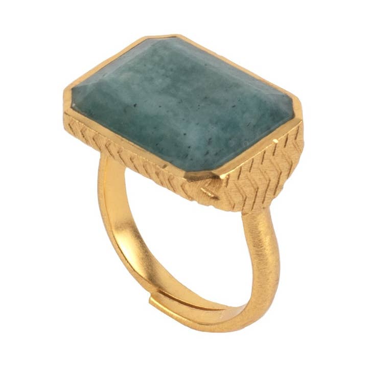 GALTA Amazonite Ring for wholesale by Isabel Lamadrid