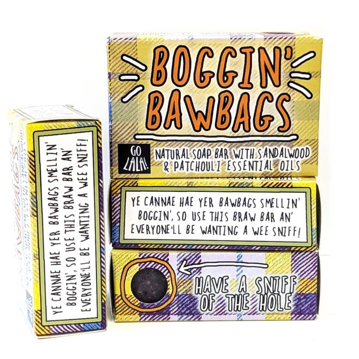 Go La La – wholesale Bar Soap – Boggin' Bawbags Scottish Soap Sandalwood Patchouli Funny1