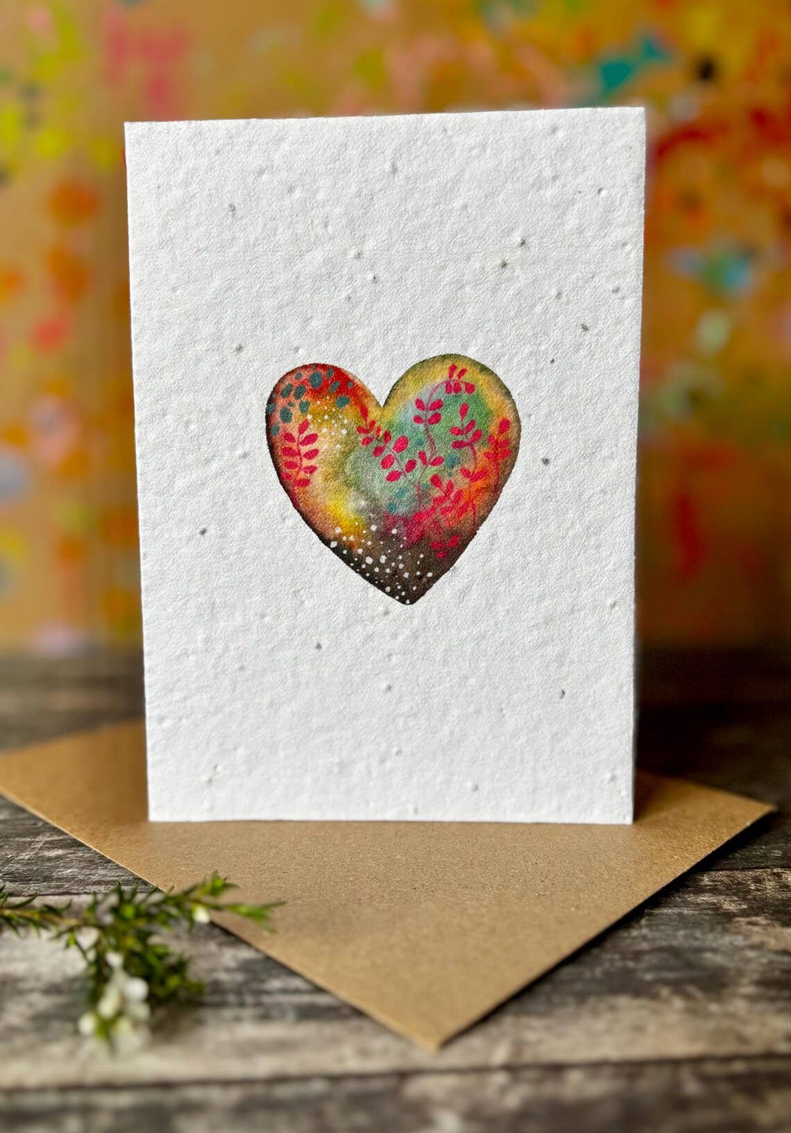 Erika's Whimsical Art – wholesale Love card – Plantable Seed Paper Love Card, Blank Inside 2