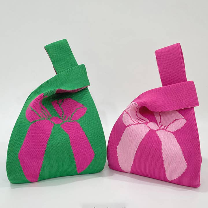 ACCITY - Wholesale Tote Bag - Women's - WOMEN SIMPLE BOW KNITTED HANDBAG_CWAB1544