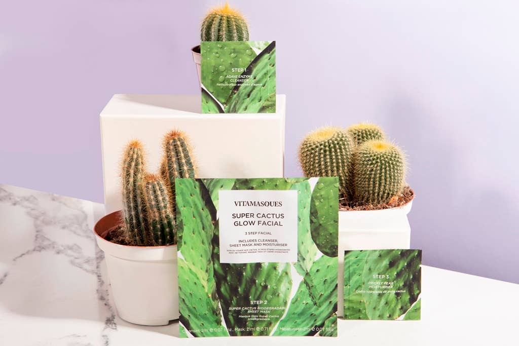 Vitamasques US - Wholesale Skincare Face Mask - Super Cactus 3 Step Facial 🌵2