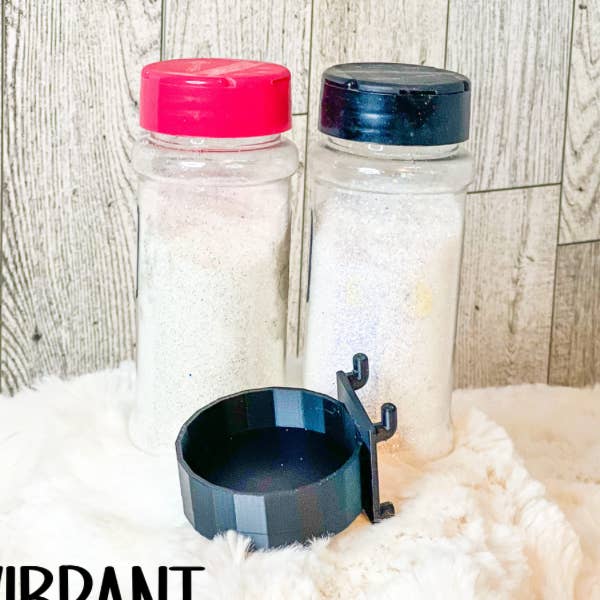 Glitter Jar Pegboard Holder for 3.5 oz Single & Dual Spout Lids for wholesale by Vibrant Xpressions