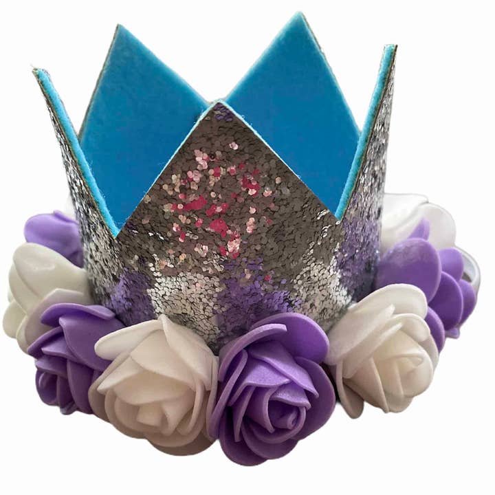 Birthday Princess Flower Tiara Crown for wholesale by Bows Etc.