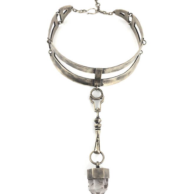 Jan Hilmer + Sparrow – wholesale Choker/collar – cross collar w crystal2