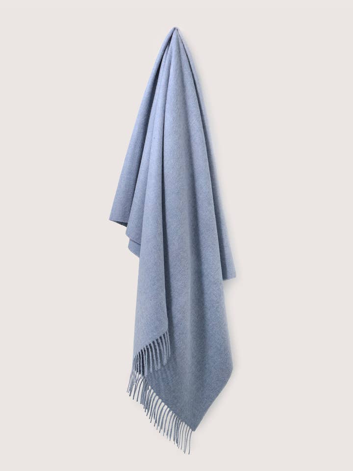 HAUS Baby Alpaca Throw-French Blue for wholesale by Graf Lantz