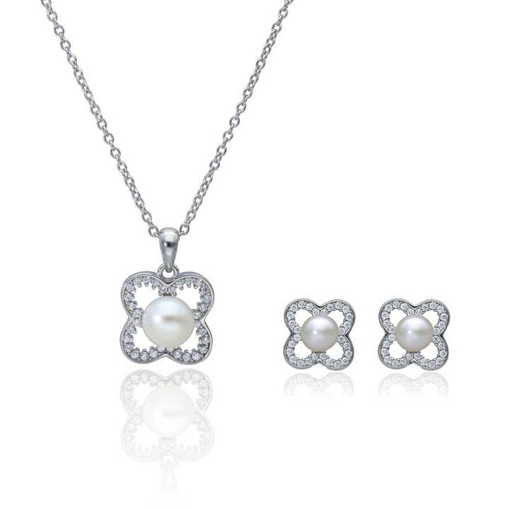 Barcelona Flower Sterling Silver Set for wholesale by Las Joyas de Amanda