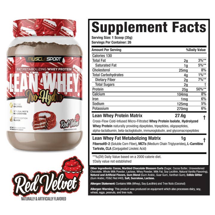 MuscleSport - Wholesale Protein/Superfood Powder - Lean Wheyâ„¢ 2lb Premium Whey Protein Isolate
