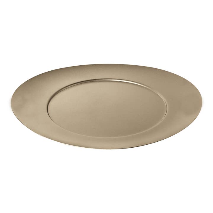 Atmosfera Charger Plate 13.5"D - Materic Champagne for wholesale by Mepra SPA