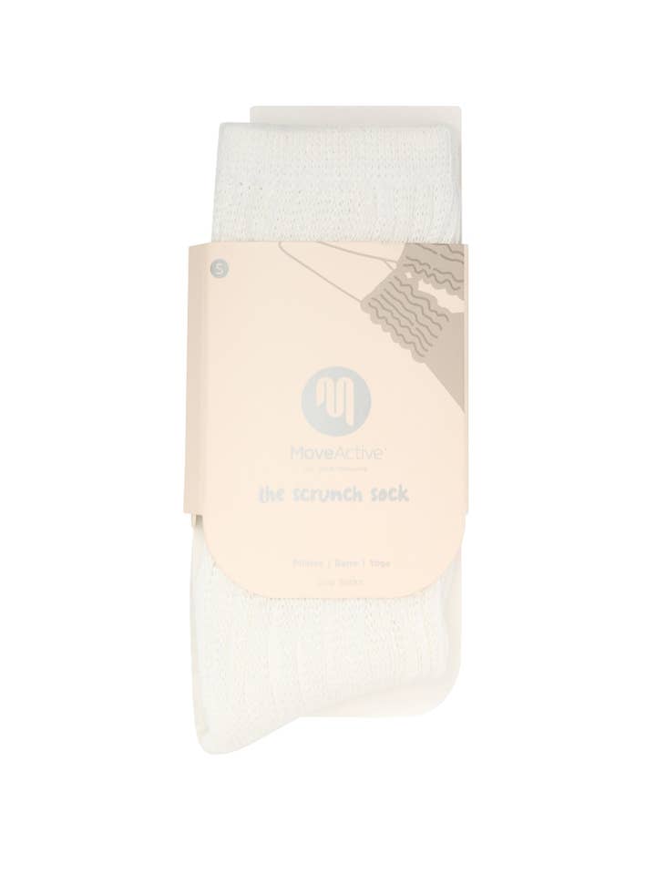 MoveActive - Wholesale Socks - Women's - Scrunch Non Slip Grip Socks - Ivory