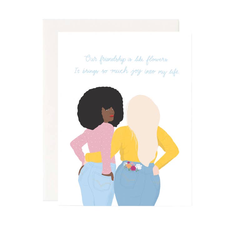 Cartão de felicitações de amizade como flores por atacado de Pineapple Sundays Design Studio