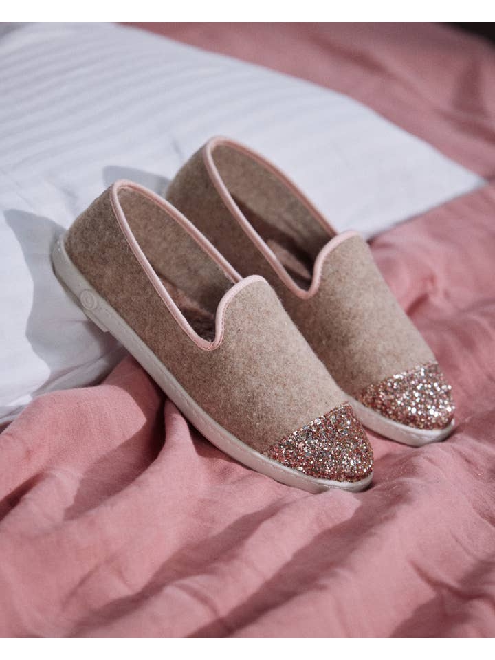 Angarde - Wholesale Slippers - Women's - Women's wool slipper, sand glitter4