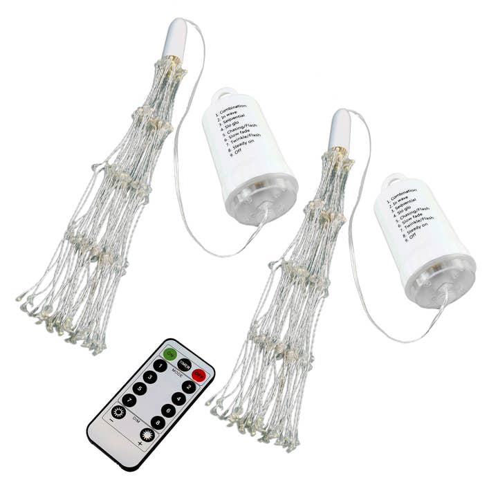 LumaBase - Wholesale String Lights - Battery Operated Starburst Lights With Remote Control, White4