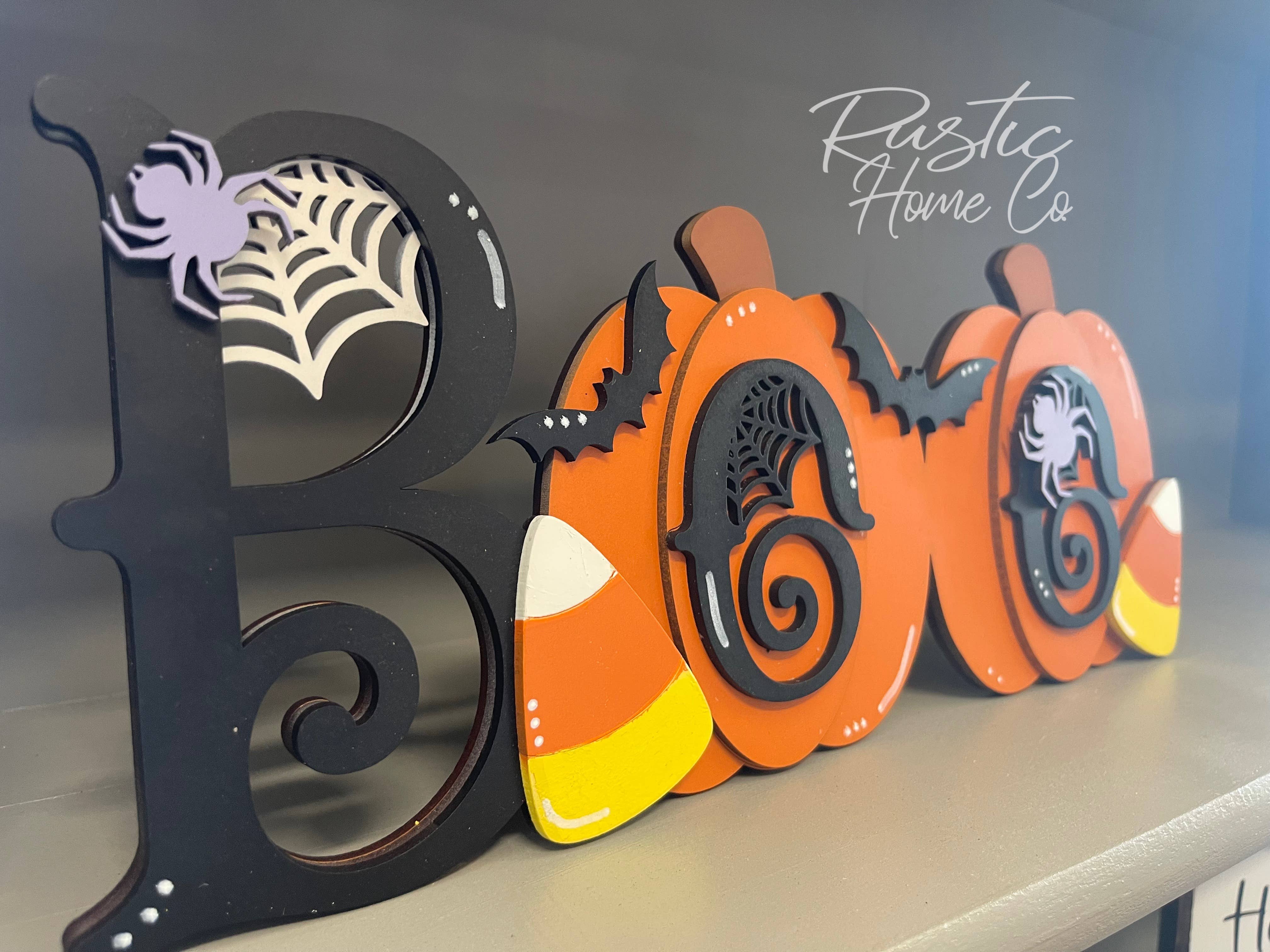 Rustic Home Co LLC - Wholesale Doe-het-zelf-knutselset - Halloween BOO woondecoratie, knutselkit4