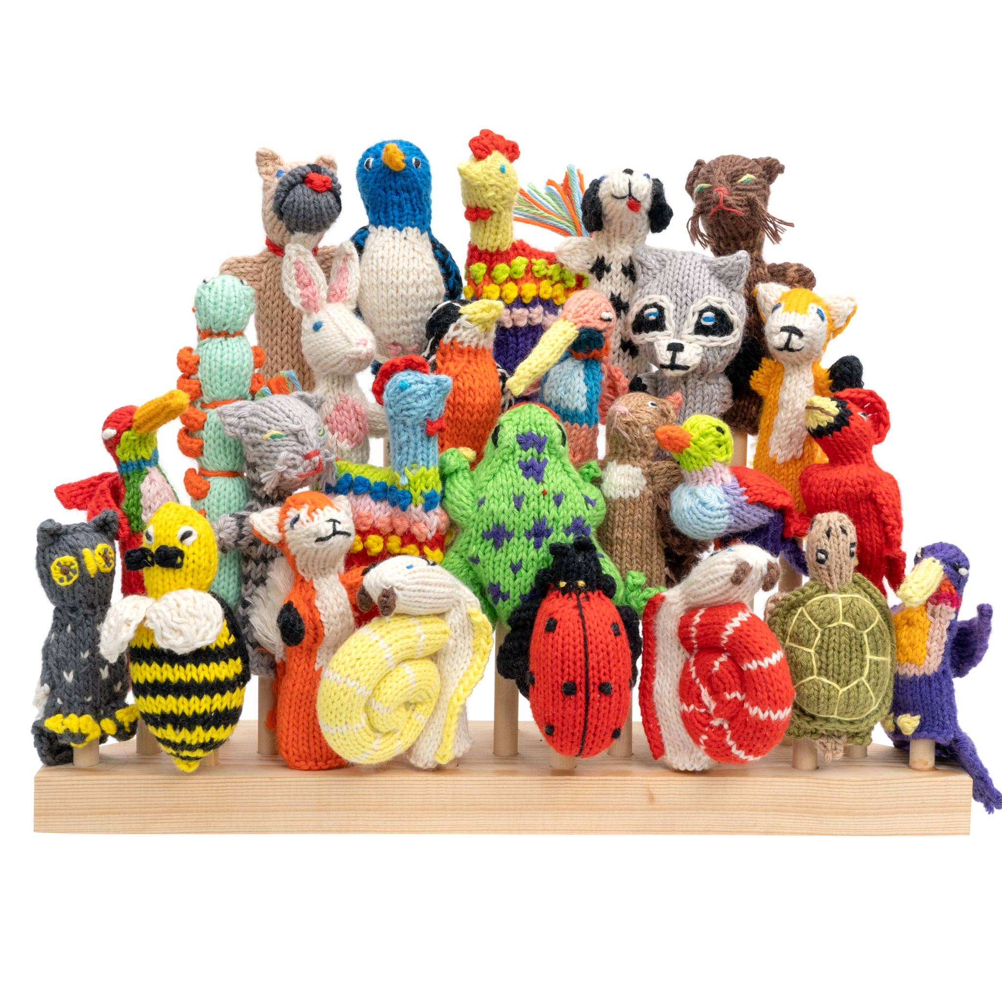 Lucuma Designs - Wholesale Finger Puppet - Kids & Baby - Garden Animal Mix Organic Cotton Finger Puppet - Handmade Toy1