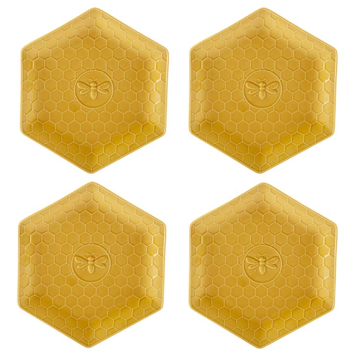 Certified International - Wholesale Dinner Plate - French Bees Embossed Honeycomb Dinner Plates11.25in