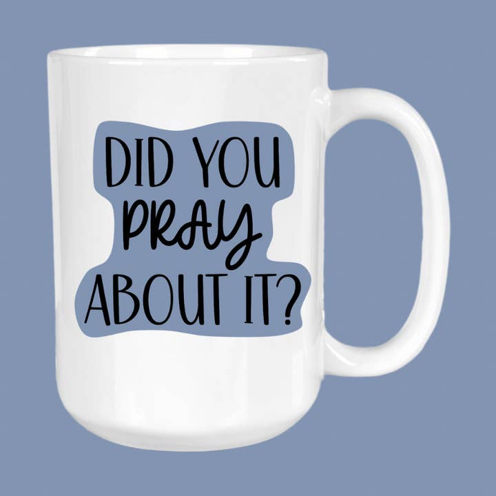 Priez à ce sujet, chrétien, Jésus, tasse à café, encouragement pour la vente par GirlySips