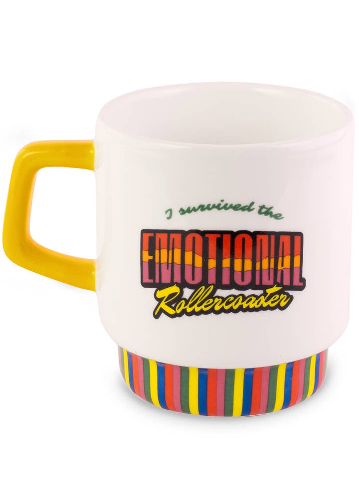 Tasse en céramique Hot Stuff, montagnes russes émotionnelles pour la vente par Ban.do