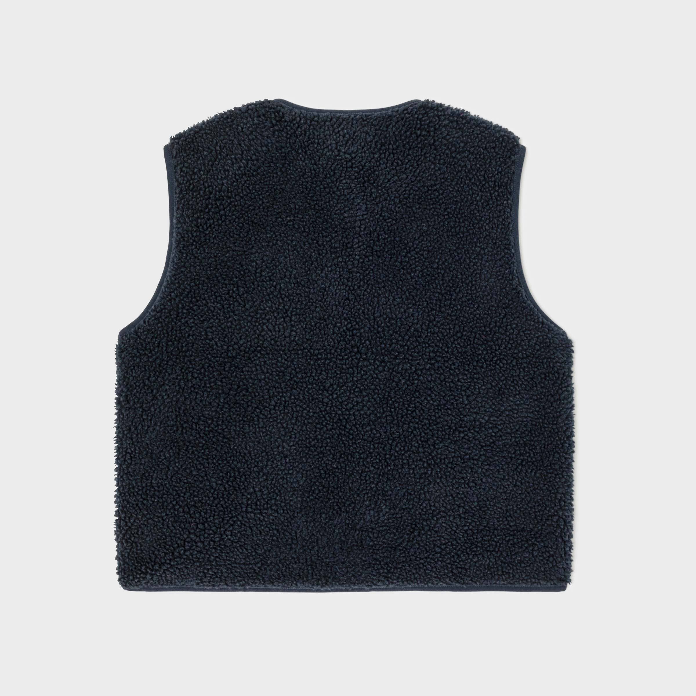 BILLYBELT - Wholesale Outerwear Vest - Women's - Women's sleeveless zip-up sherpa vest Navy7