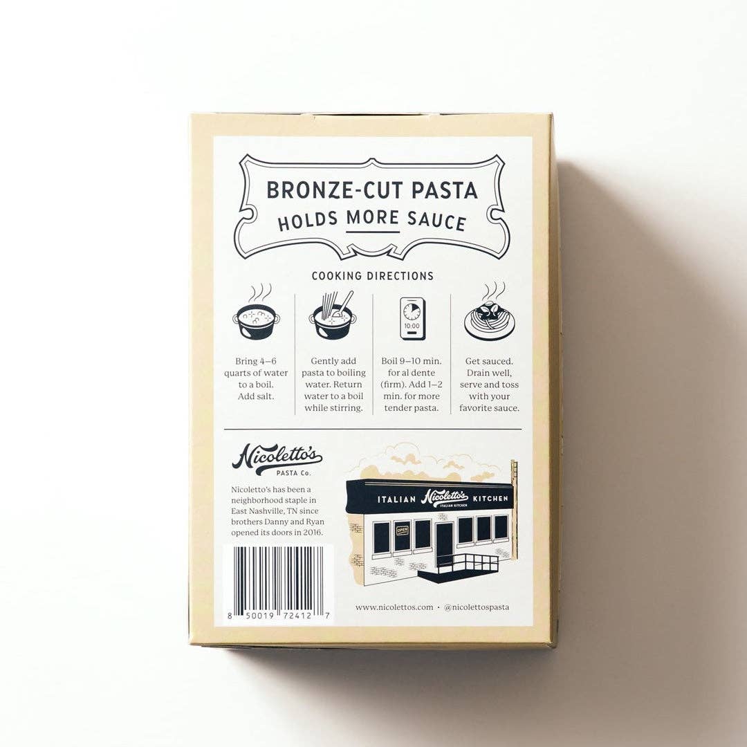 Nicoletto's Pasta Co. - Wholesale Pasta - Bronze Cut Creste Di Gallo1