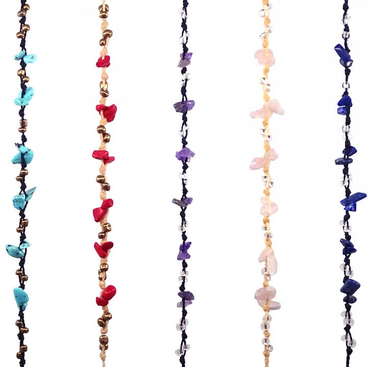 Pichincha - Wholesale Beaded Bracelet - Chip Stone Macrame Friendship Bracelet