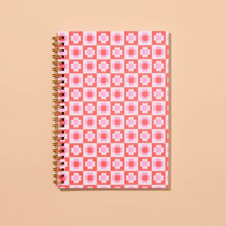 And Here We Are - Wholesale Notebook - Blume Quilt Floral Letterpress Spiral Notebook- Made in USA - Crafty, Sewing, Quilting, Embroidery, Floral Pattern - Stocking stuffer, Holiday, Gift Guide1