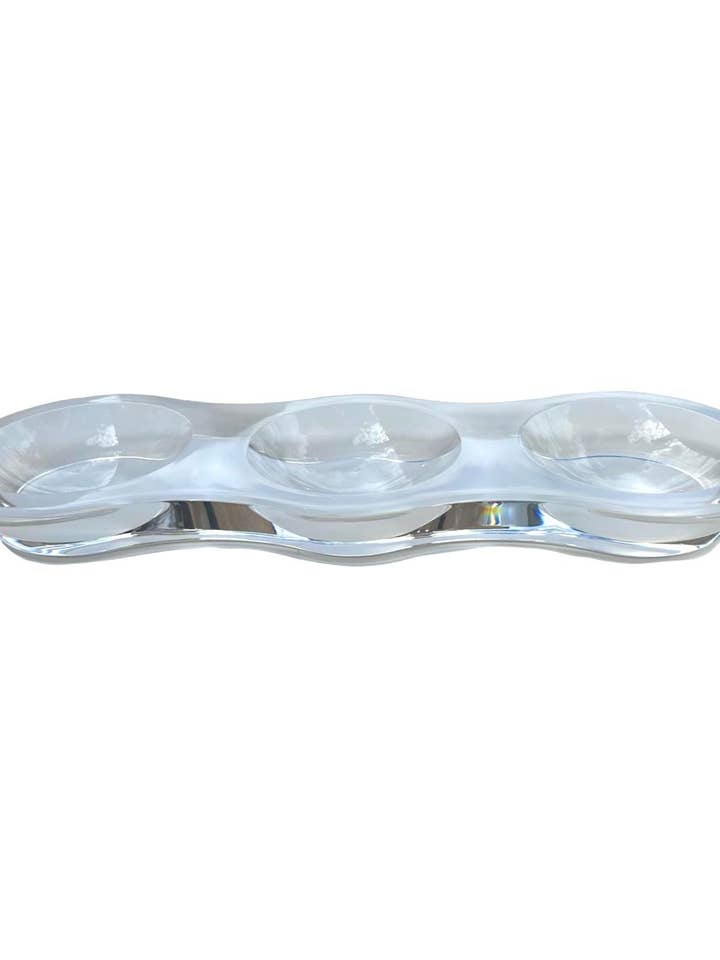 Graze Acrylic Bowl, White for wholesale by Maven Home