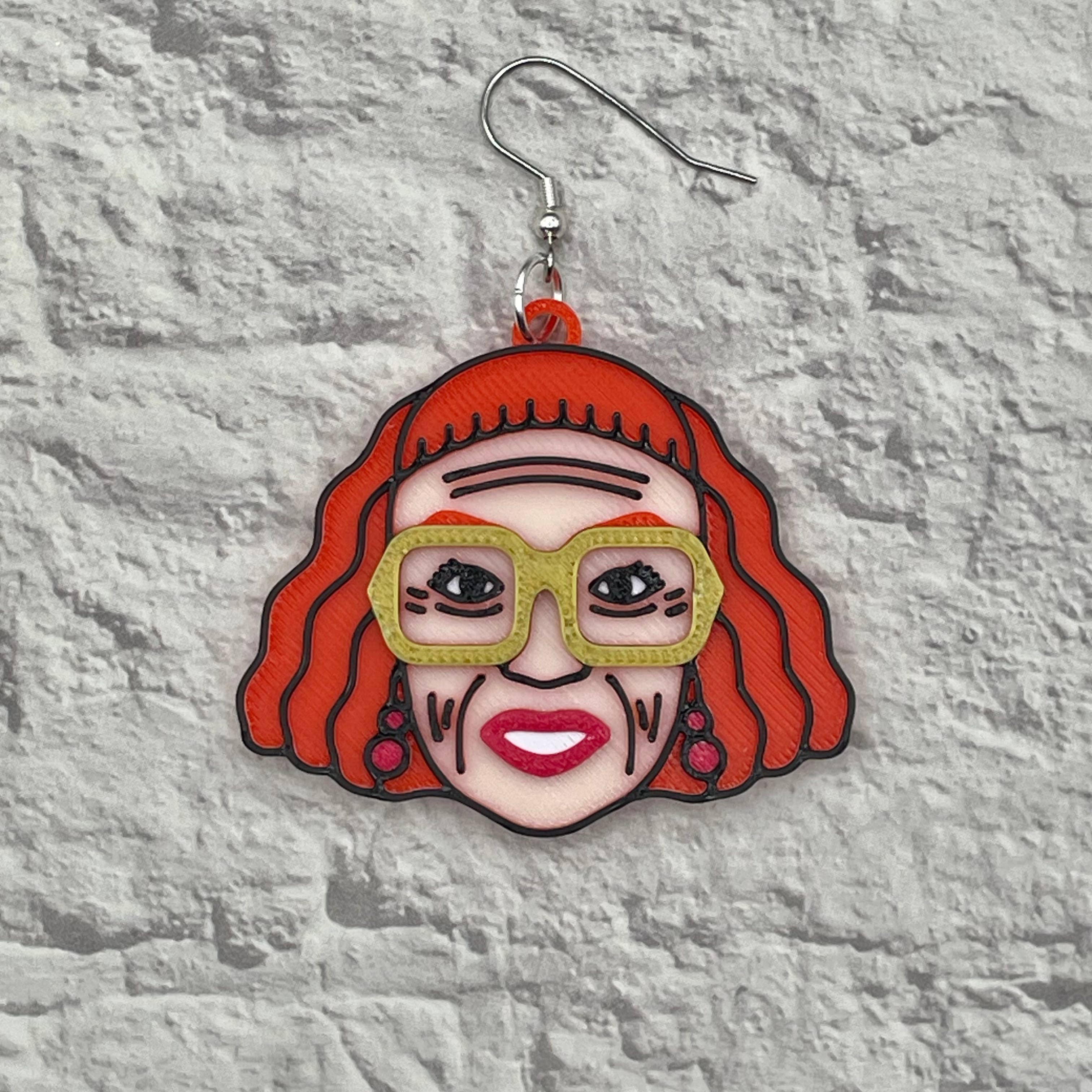 Cryptid Craft Studio - Wholesale Dangle Earrings - Gladys Horror Statement Earrings 3D Printed1