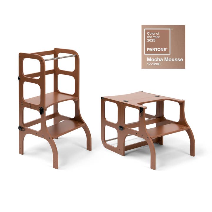 Limitierte Edition • STEP'n'SIT® Helferturm - Tisch • Pantone-Farbe des Jahres 2025 für den Großhandel von Ette Tete