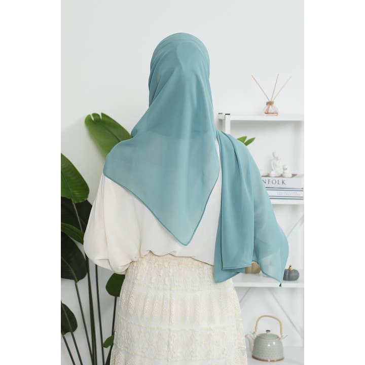 Aisha's Design - Wholesale Hijab – Women’s - Instant Chiffon Shawl Headscarf for Women with Cotton Bonnet Chiffon Turban Cap, Ready-to-Wear Soft Chiffon Shawl Instant Hijab Wrap,PS-466