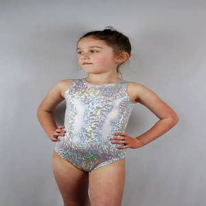 Little Girls One-Piece Gymnastics Leotards, Big Girls Sleeveless