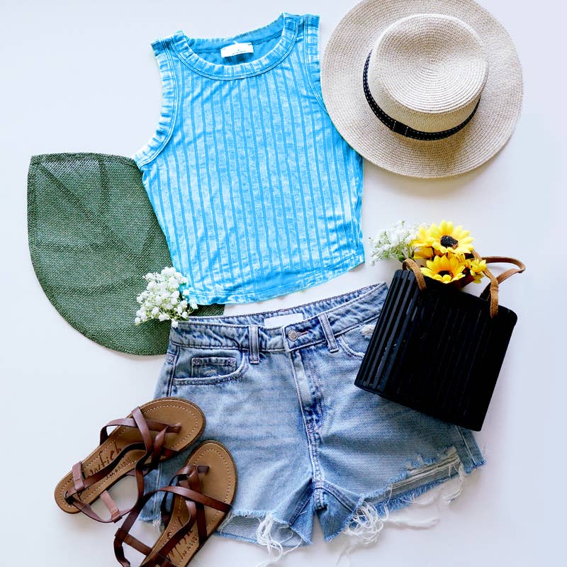 42POPS - Wholesale Tank Top - Women's - `.Ribbed Sleeveless Crop Tank Top14