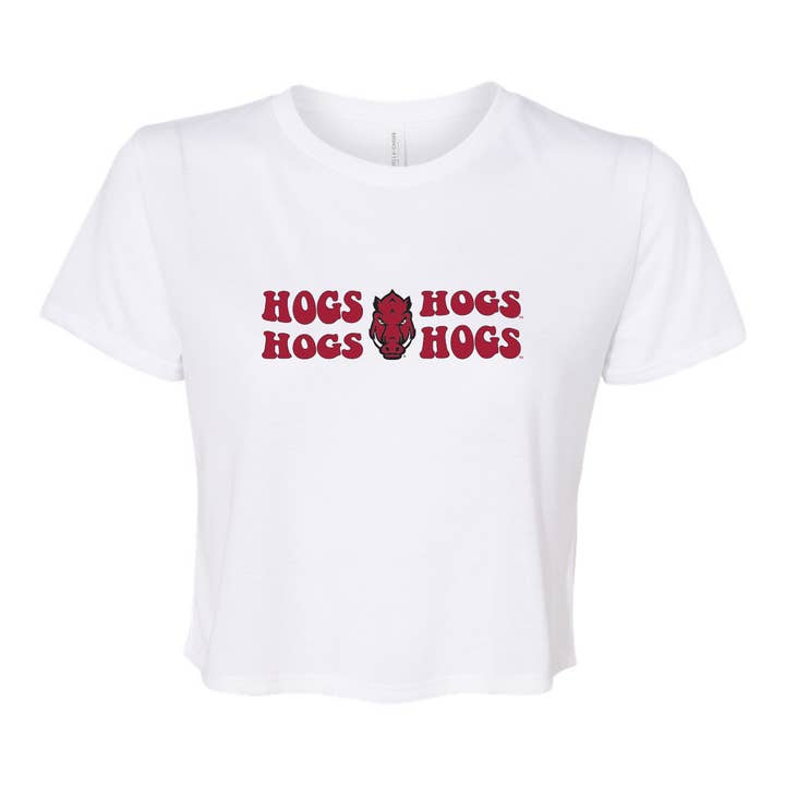 Capri Designs - Wholesale Screen Printed T-Shirt - Women's - Groovy Gal Crop Tee - NCAA Licensed