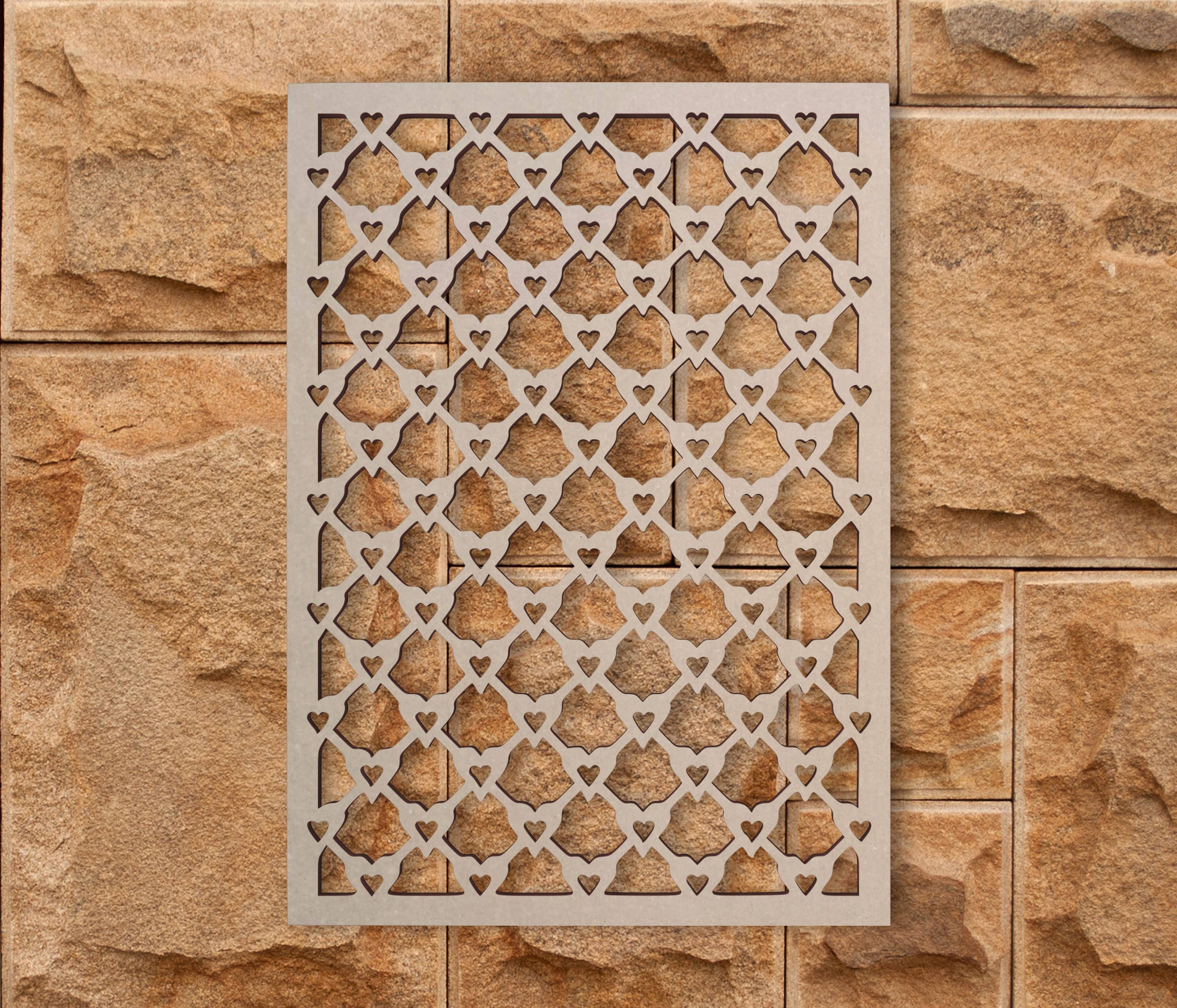 Jess and Jessica – wholesale Cutouts – Wooden Shape Heart Lattice - Wooden Cutout, Wall Art5