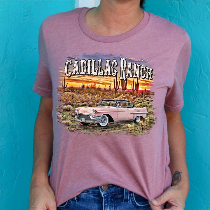 Anagails - Wholesale Screen Printed T-Shirt - Women's - Cadillac Ranch