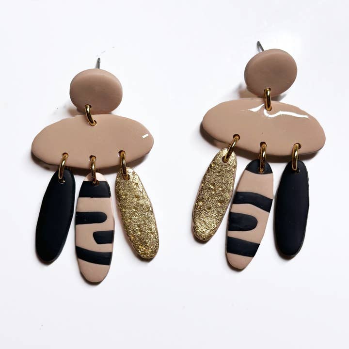 Brincos de argila polímera por atacado de Plume créative