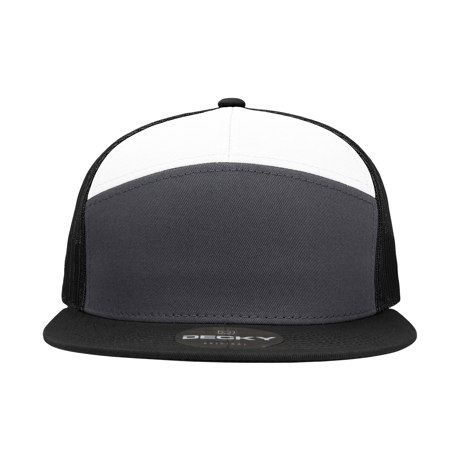 The Park Wholesale - Wholesale Trucker Hat - Unisex - Decky 1133 Blank 7 Panel Trucker Flat Bill Snapback Hat14