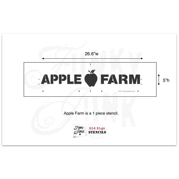 Muddaritaville Studio - Wholesale Stencil/Craft Die - FJ003 Funky Junk's Apple Farm1