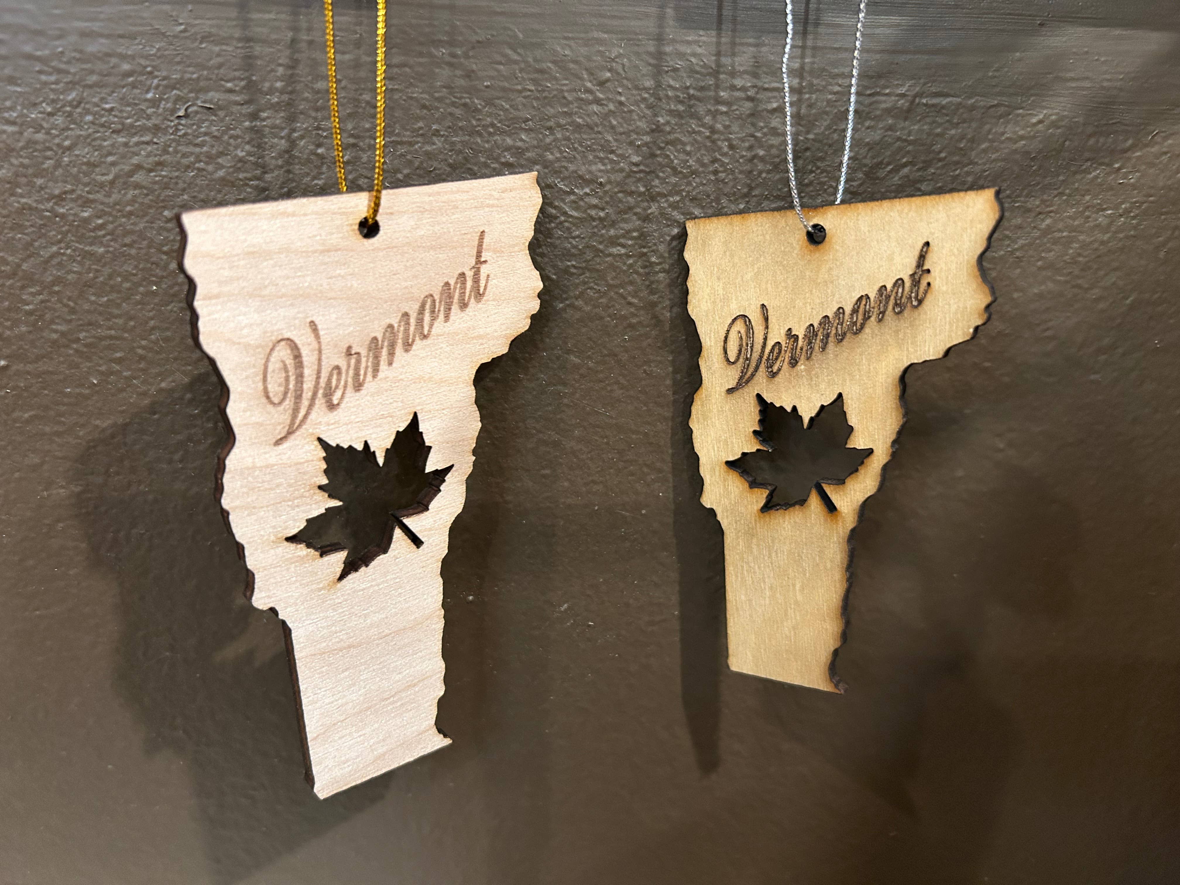 Better Wheel Workshop - Wholesale Dangle Earrings - Vermont Maple Ornament