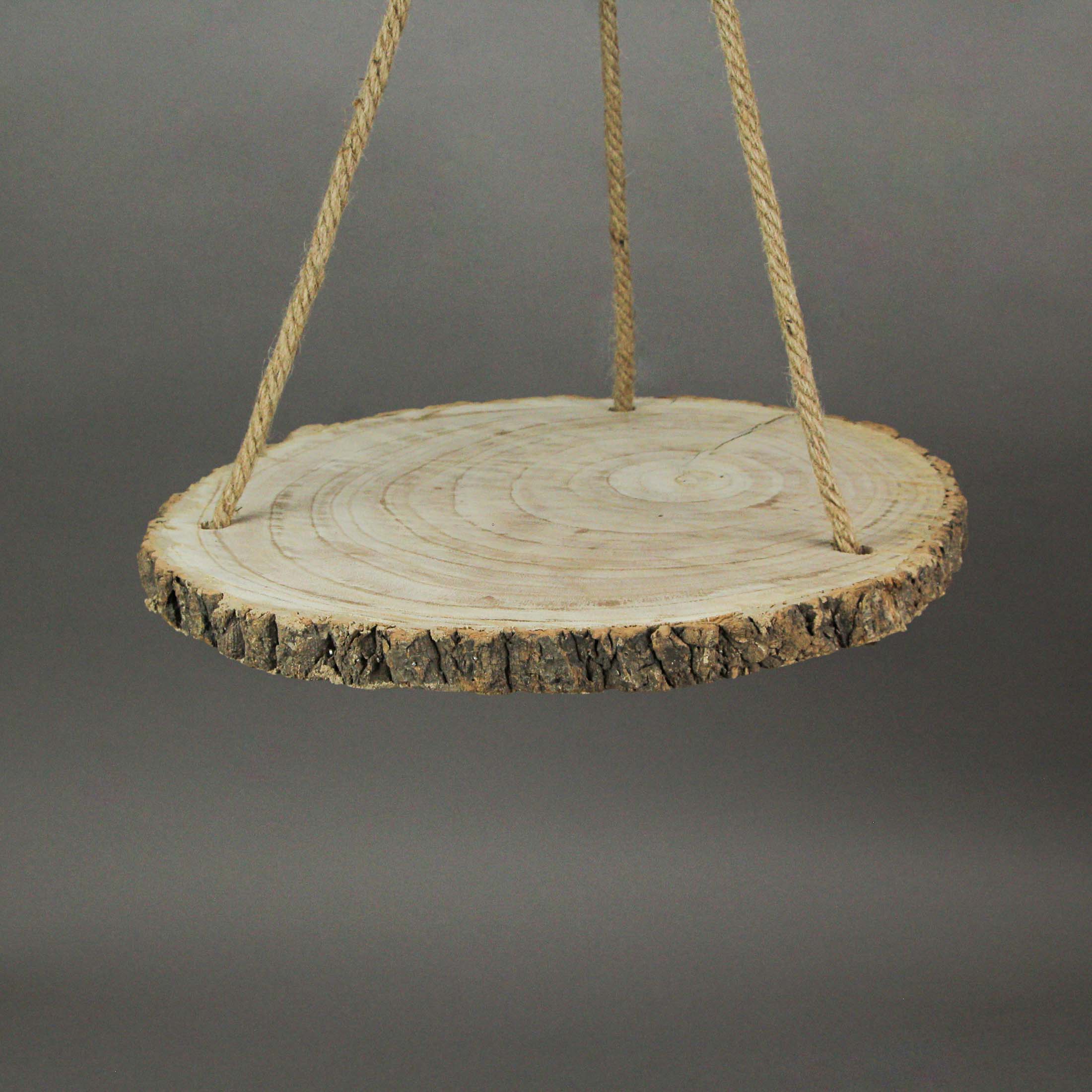Things2Die4 - Wholesale Decorative Tray - Paulownia Wood Slab Hanging Tray With Natural Bark Decor1