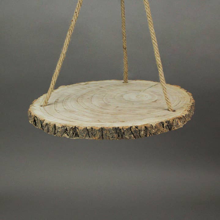 Things2Die4 - Wholesale Decorative Tray - Paulownia Wood Slab Hanging Tray With Natural Bark Decor1
