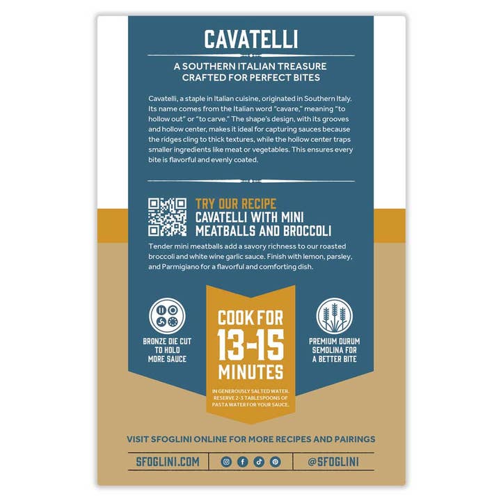 Sfoglini - Wholesale Pasta - Cavatelli, Organic Durum Semolina Pasta1