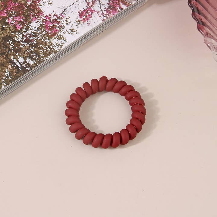 NINEXIS - Wholesale Hair Tie - CWAHA1379_SIMPLE FROSTED PHONE CORD HAIR TIE16